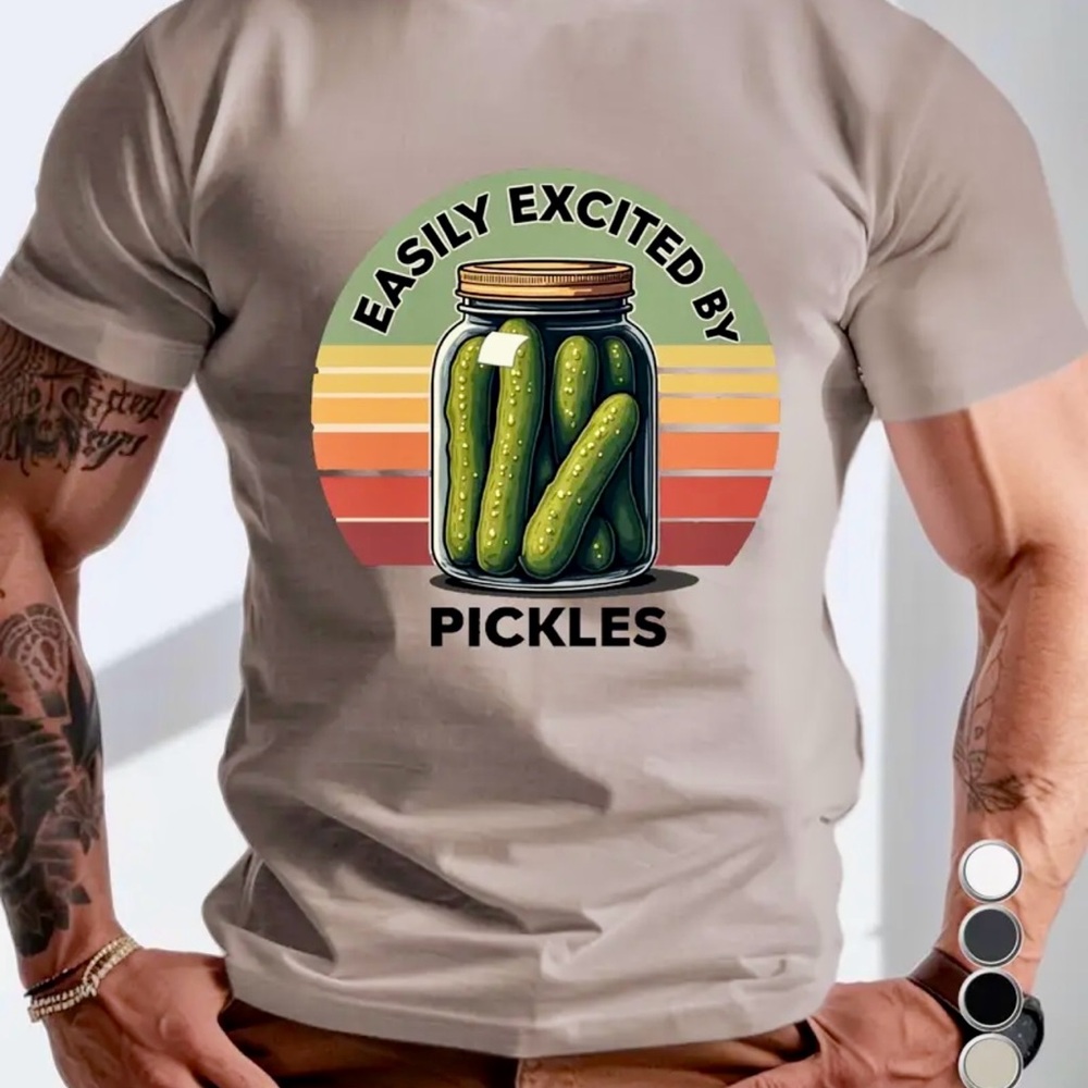 Gray Pickle Jar Graphic Short Sleeve Tee